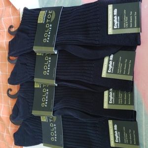 Mens Gold Toe Cotton Dress Socks